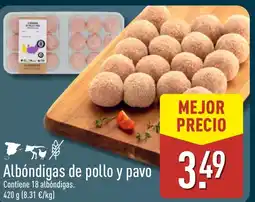 ALDI Albóndigas de pollo y pavo oferta