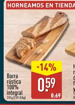 ALDI Barra rústica 100% integral oferta
