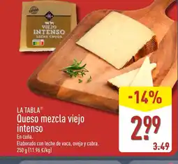 ALDI LA TABLA Queso mezcla viejo intenso oferta