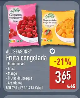 ALDI ALL SEASONS Fruta congelada oferta