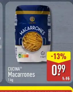 ALDI CUCINA Macarrones oferta