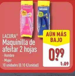 ALDI LACURA Maquinilla de afeitar 2 hojas oferta
