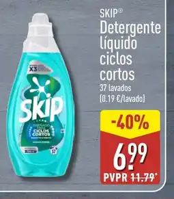 ALDI SKIP Detergente Líquido ciclos cortos oferta