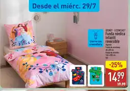 ALDI DISNEY LICENCIAS Funda nórdica infantil reversible oferta