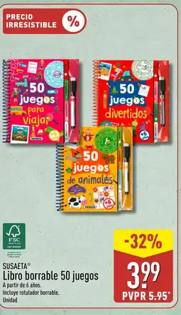 ALDI SUSAETA Libro borrable 50 juegos oferta