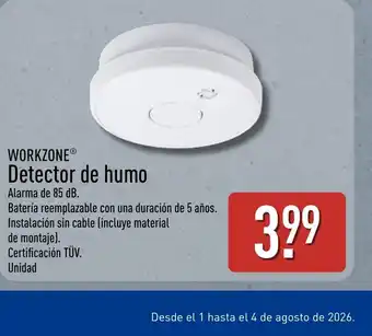 ALDI WORKZONE Detector de humo oferta
