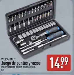 ALDI WORKZONE Juego de puntas y vasos oferta
