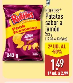 ALDI RUFFLES Patatas sabor a jamón oferta