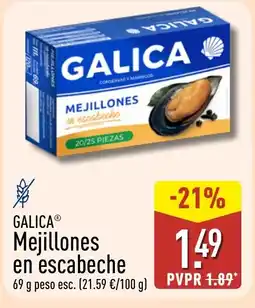 ALDI GALICA Mejillones en escabeche oferta