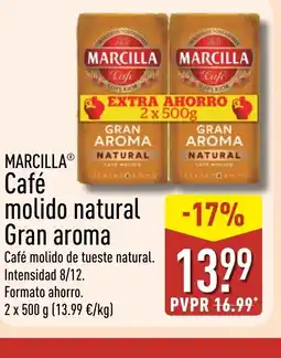 ALDI MARCILLA Café molido natural Gran aroma oferta