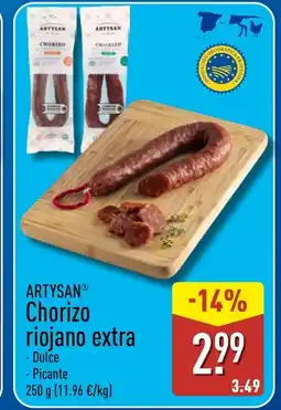 ALDI ARTYSAN Chorizo riojano extra oferta