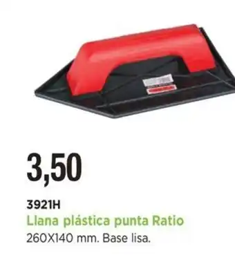 Llana plástica punta Ratio