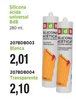 BdB Silicona ácida universal BdB oferta