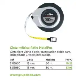 BdB Cinta métrica Ratio MetalPro oferta