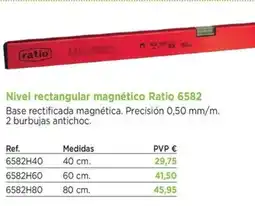 BdB Nivel rectangular magnético Ratio oferta