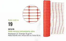 BdB Malla naranja balizamiento obra oferta