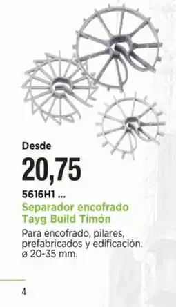 BdB Separador encofrado Tayg Build Timón oferta