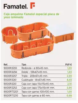 BdB Caja empalme Famatel especial placa de yeso laminado oferta