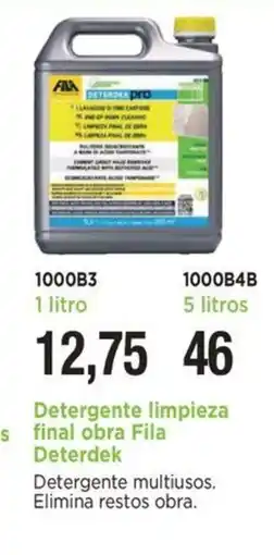 BdB Detergente limpieza final obra Fila Deterdek oferta