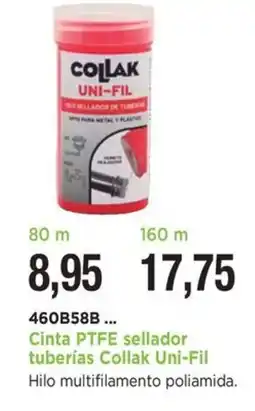 BdB COLLAK Cinta PTFE sellador tuberías Uni-Fil oferta