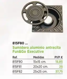 BdB Sumidero aluminio antracita Fun&Go Executive oferta