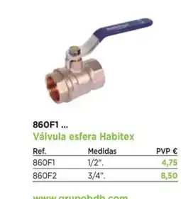 BdB HABITEX Válvula esfera oferta