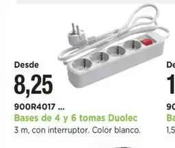 BdB Bases de 4 y 6 tomas Duolec oferta