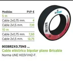 BdB Cable eléctrico bipolar plano Bricable oferta