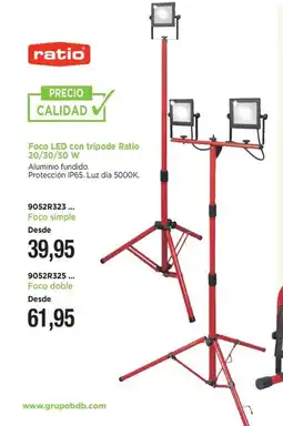 BdB RATIO Foco LED con trípode 20/30/50 W oferta