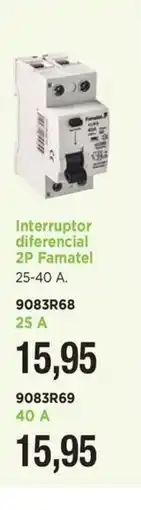 BdB FAMATEL Interruptor diferencial 2P oferta