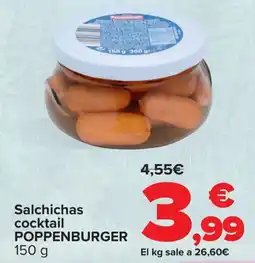 Carrefour POPPENBURGER Salchichas cocktail oferta