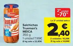Carrefour MEICA Salchichas Trueman's oferta