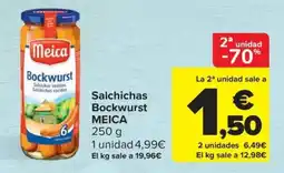 Carrefour MEICA Salchichas Bockwurst oferta
