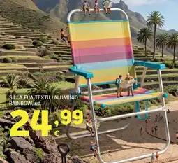 HiperDino Silla fija textil/aluminio rainbow oferta