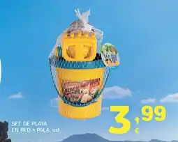 HiperDino Set de playa en red + pala oferta