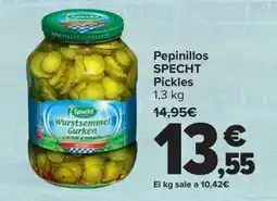 Carrefour SPECHT Pepinillos Pickles oferta