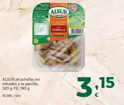 HiperDino ALSUR alcachofas en mitades a la parrilla oferta