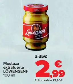 Carrefour Mostaza extrafuerte LÖWENSENF oferta