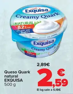 Carrefour Queso Quark natural EXQUISA oferta
