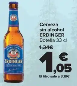 Carrefour ERDINGER Cerveza sin alcohol oferta