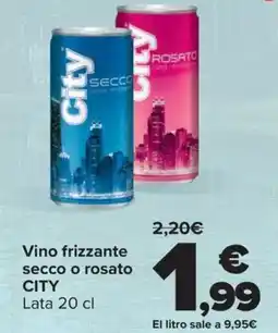 Carrefour CITY Vino frizzante secco o rosato oferta