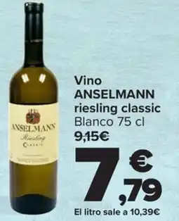 Carrefour ANSELMANN Vino riesling classic oferta