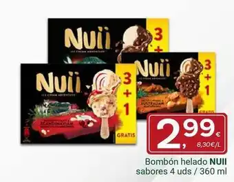 Nuii - bombón helado sabores