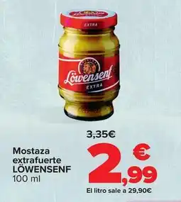 Carrefour Löwensenf - mostaza extrafuerte oferta