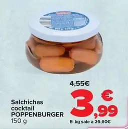 Carrefour Poppenburger - salchichas cocktail oferta