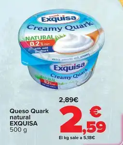Carrefour Exquisa - queso quark natural oferta