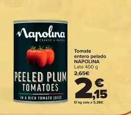 Carrefour Napolina - tomate entero pelado oferta