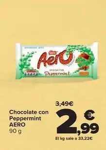 Carrefour Aero - chocolate con peppermint oferta