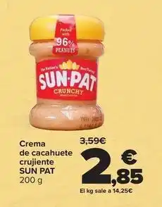 Carrefour Sun pat - crema de cacahuete crujiente oferta