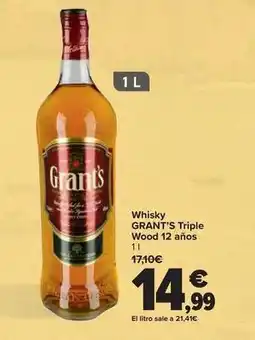 Carrefour Grant's - whisky triple wood 12 anos oferta